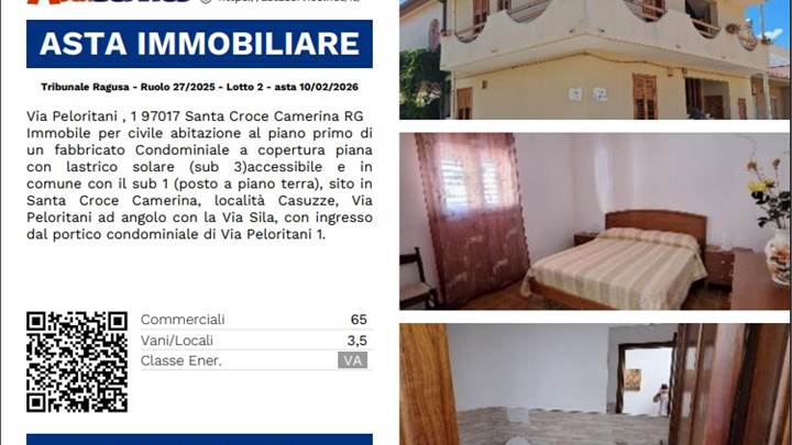 Tribunale Ragusa - Ruolo 27/2025 - Lotto 2 - asta 10/02/2026