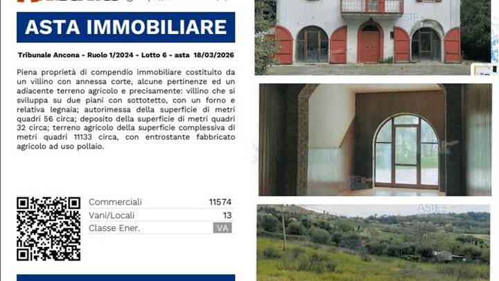 Tribunale Ancona - Ruolo 1/2024 - Lotto 6 - asta  18/03/2026