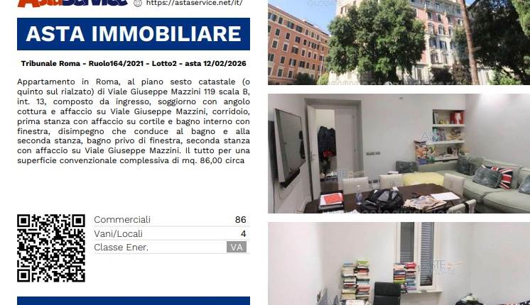 Tribunale Roma - Ruolo164/2021 - Lotto2 - asta 12/02/2026