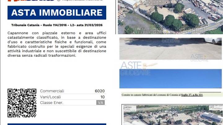 Tribunale Catania - Ruolo 114/2016 - L2- asta 31/03/2026