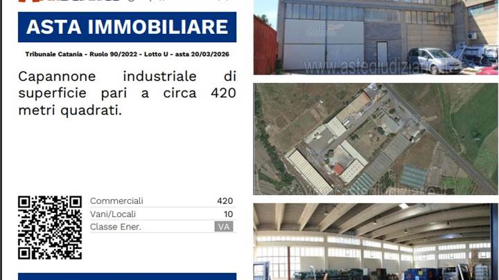Tribunale Catania - Ruolo 90/2022 - Lotto U - asta 20/03/2026