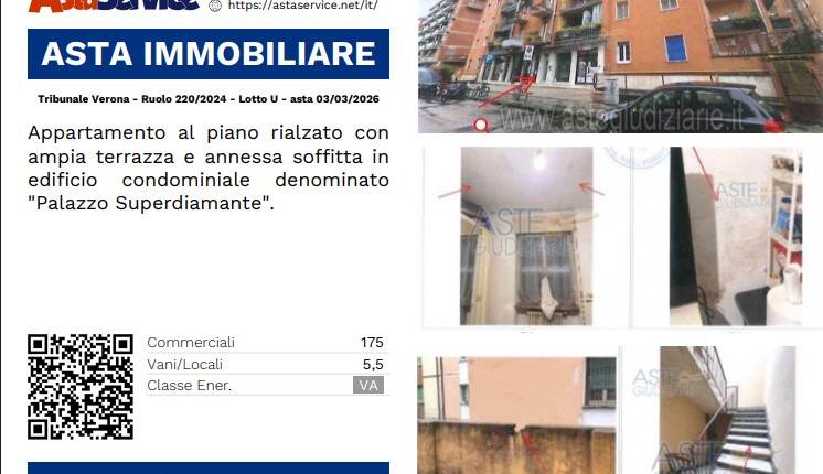 Tribunale Verona - Ruolo 220/2024 - Lotto U - asta 03/03/2026