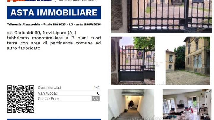 Tribunale Alessandria - Ruolo 80/2023 - L3 - asta 19/05/2026