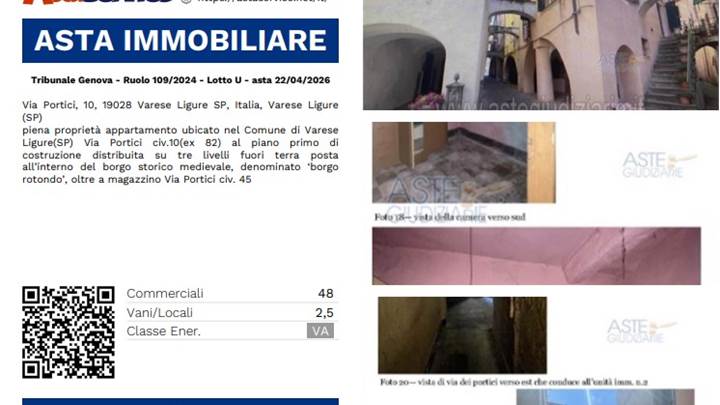 Tribunale Genova - Ruolo 109/2024 - Lotto U - asta 22/04/2026