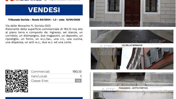 Tribunale Gorizia - Ruolo 84/2024 - L2 - asta  12/05/2026