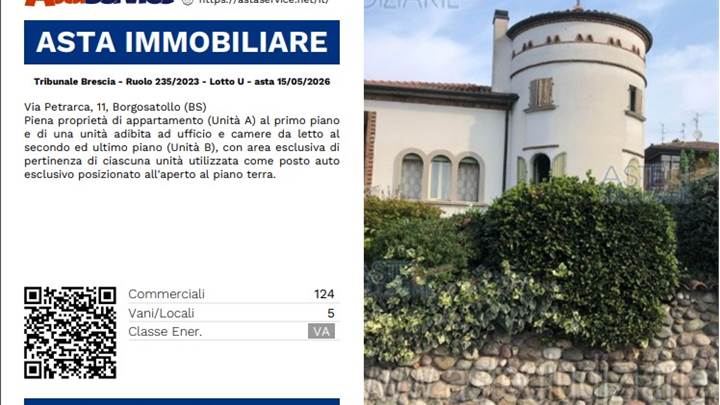 Tribunale Brescia - Ruolo 235/2023 - Lotto U - asta 15/05/2026