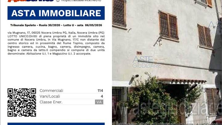 Tribunale Spoleto - Ruolo 30/2020 - Lotto U - asta  06/05/2026