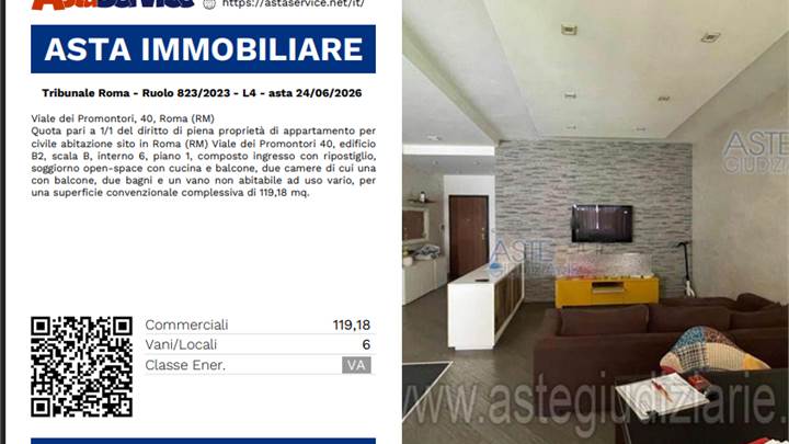 Tribunale Roma - Ruolo 823/2023 - L4 - asta 24/06/2026 