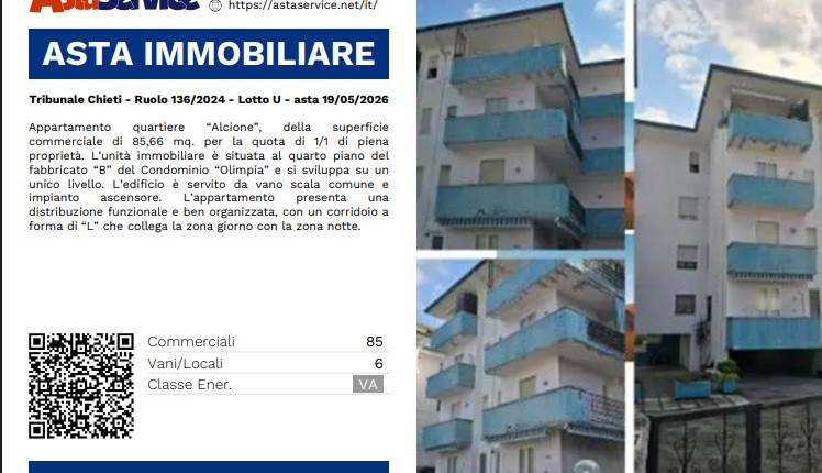 Tribunale Chieti - Ruolo 136/2024 - Lotto U - asta 19/05/2026