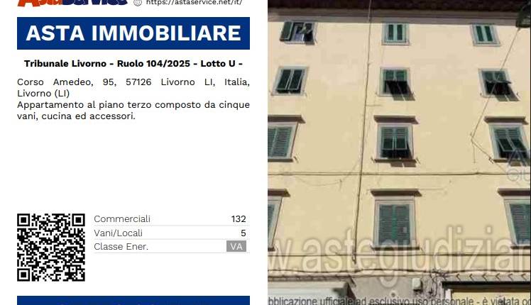 Tribunale Livorno - Ruolo 104/2025 - Lotto U -
