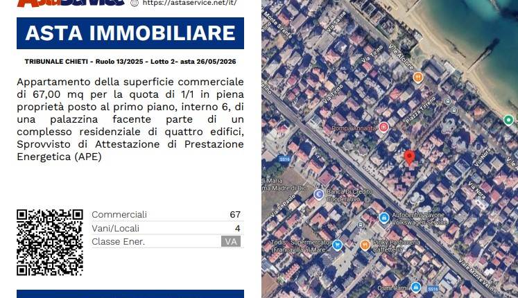TRIBUNALE CHIETI - Ruolo 13/2025 - Lotto 2- asta 26/05/2026