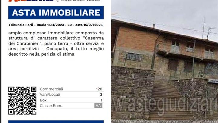 Tribunale Forlì - Ruolo 1551/2023 - L0 - asta 15/07/2026 