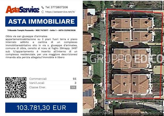 Tribunale Tempio Pausania - RGE 74/2017 - lotto 1 - ASTA 23/06/2026