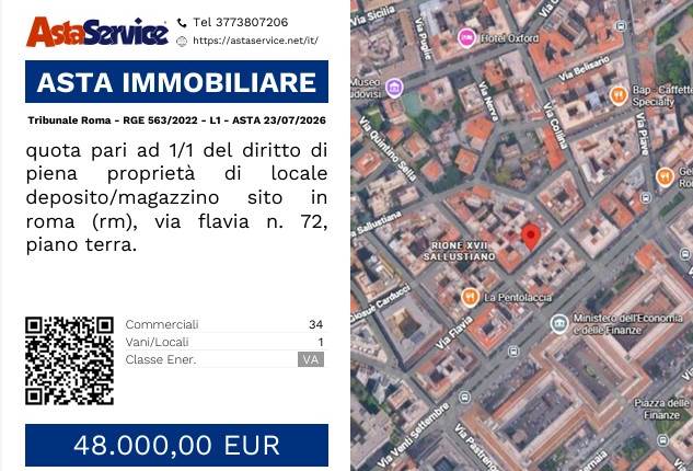 Tribunale Roma - RGE 563/2022 - L1 - ASTA 23/07/2026