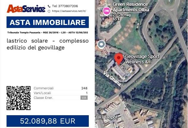 Tribunale Tempio Pausania - RGE 26/2016 - L20 - ASTA 12/06/202
