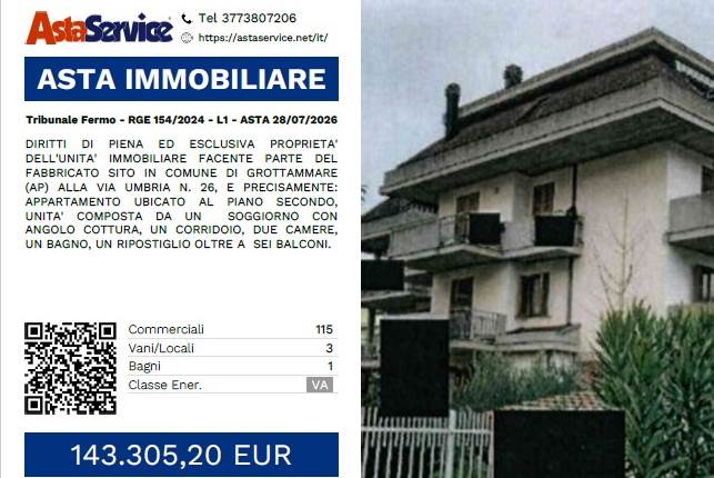 Tribunale Fermo - RGE 154/2024 - L1 - ASTA 28/07/2026