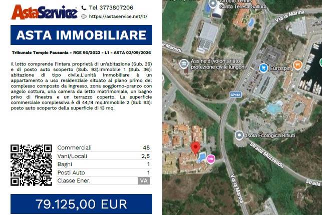 Tribunale Tempio Pausania - RGE 56/2023 - L1 - ASTA 03/09/2026
