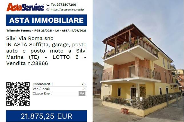 Tribunale Teramo - RGE 29/2021 - L6 - ASTA 14/07/2026