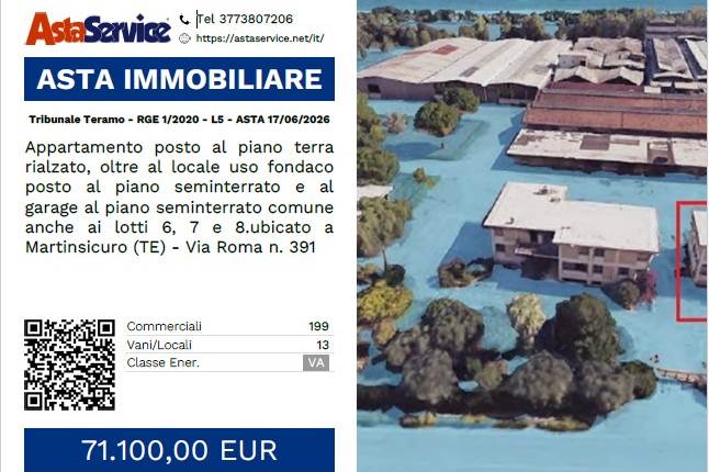 Tribunale Teramo - RGE 1/2020 - L5 - ASTA 17/06/2026