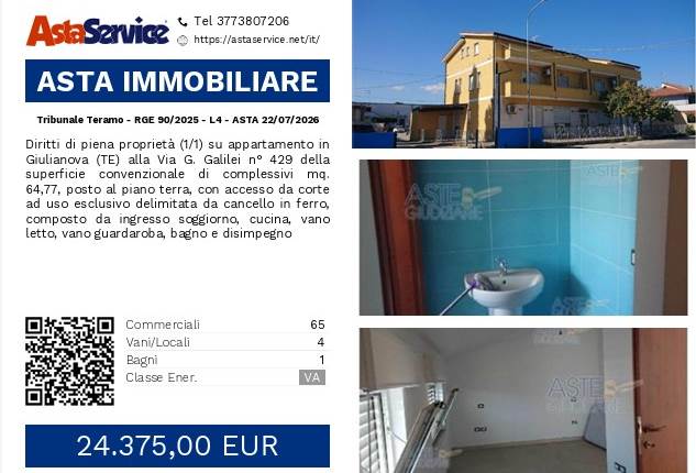 Tribunale Teramo - RGE 90/2025 - L4 - ASTA 22/07/2026