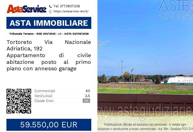 Tribunale Teramo - RGE 201/2025 - L1 - ASTA 02/09/2026