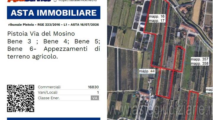 ribunale Pistoia - RGE 223/2016 - L1 - ASTA 16/07/2026