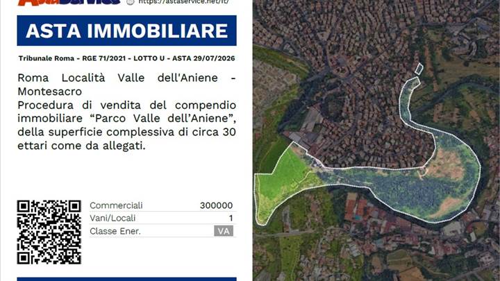 Tribunale Roma - RGE 71/2021 - LOTTO U - ASTA 29/07/2026