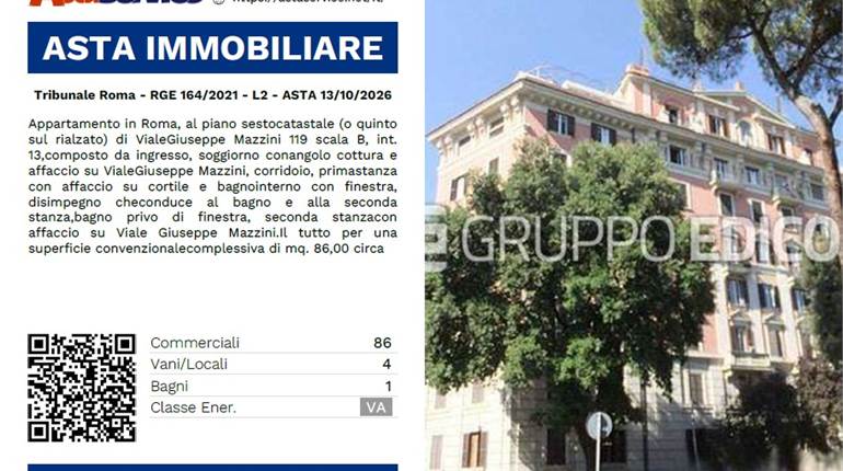 Tribunale Roma - RGE 164/2021 - L2 - ASTA 13/10/2026
