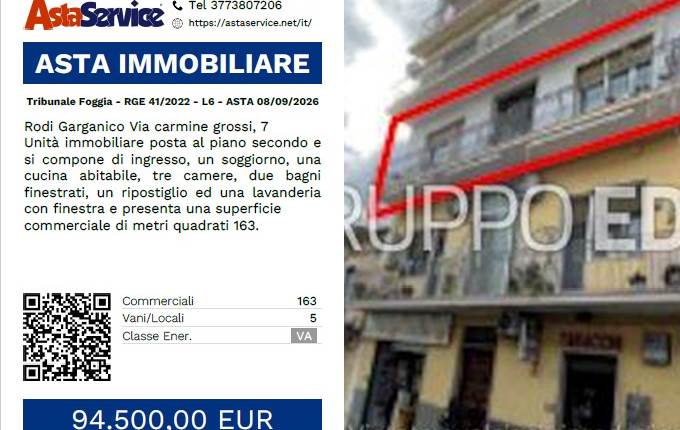 Tribunale Foggia - RGE 41/2022 - L6 - ASTA 08/09/2026