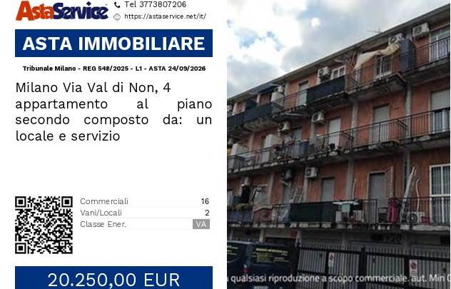 Tribunale Milano - REG 548/2025 - L1 - ASTA 24/09/2026