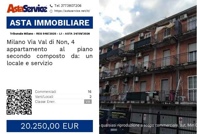 Tribunale Milano - REG 548/2025 - L1 - ASTA 24/09/2026