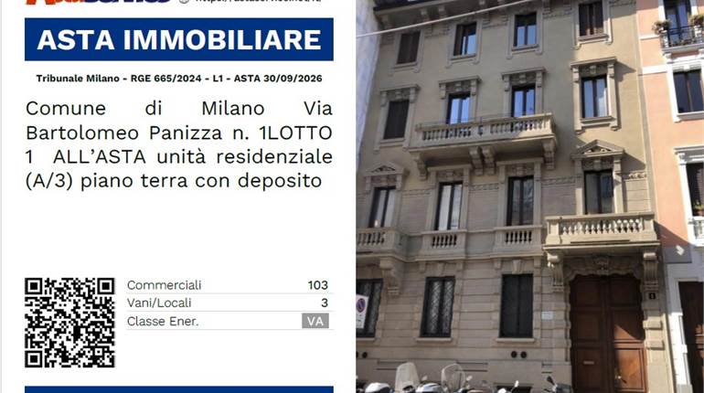 Tribunale Milano - RGE 665/2024 - L1 - ASTA 30/09/2026